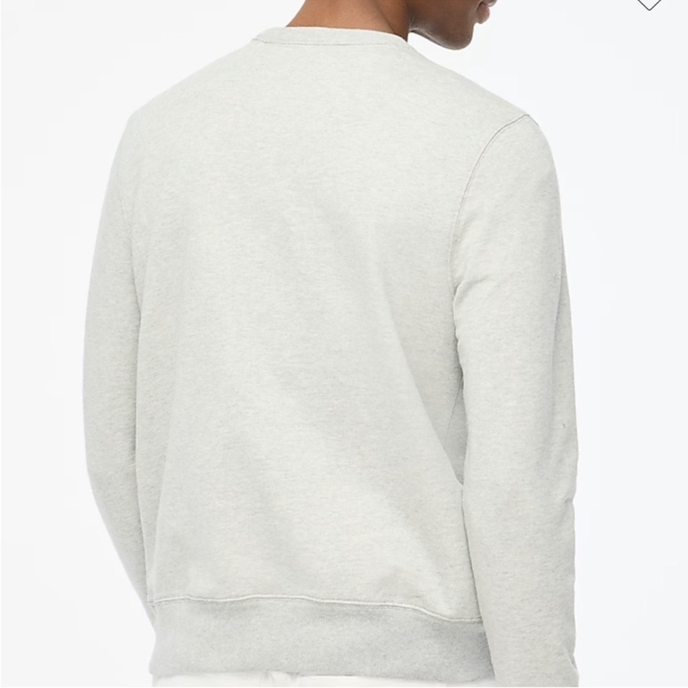 J.Crew Men’s Oars Terry Pullover Sweatshirt Gray American Flag Graphic nautical - Picture 11 of 15